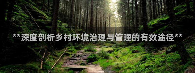 k8凯发|**深度剖析乡村环境治理与管理的有效途径**